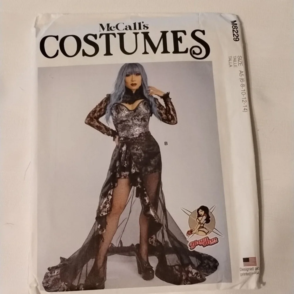 McCall's Costumes Kids Costumes, Sizes: A5, (6-8-10-12-14) (M8229 & M8186), NWT